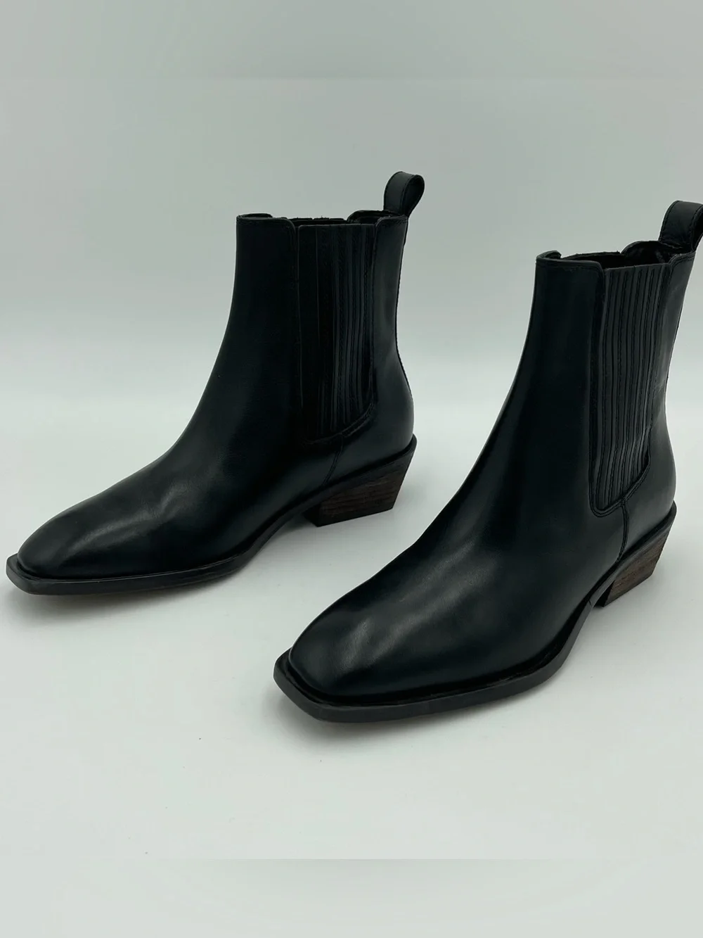 Seychells SZ 6.5 Black Leather Hold Me Down Western Boots-MSRP $179